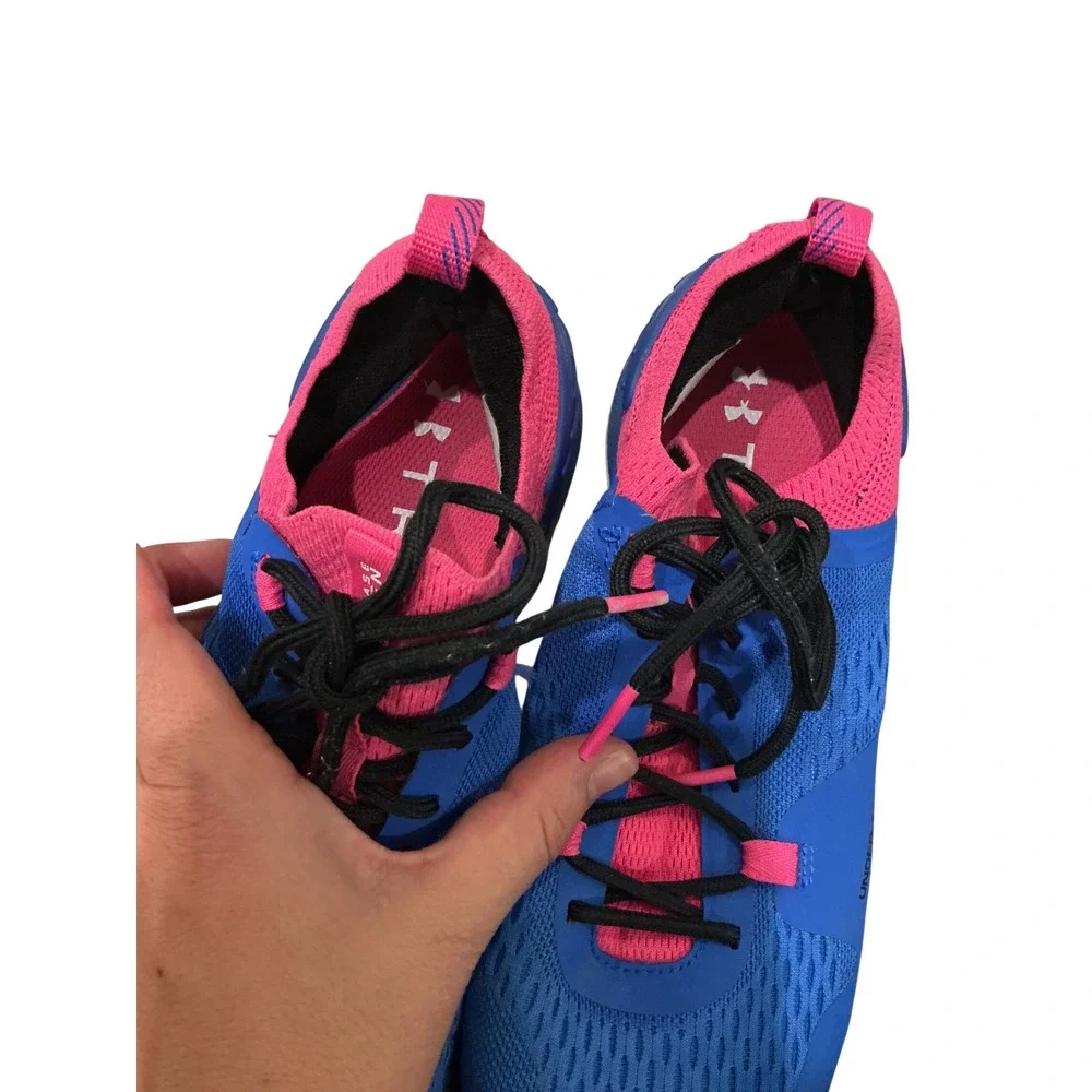 Under Armour TriBase Reign 2 Mens 7.5 EU 40.5 Blue Pink Training Shoes Running